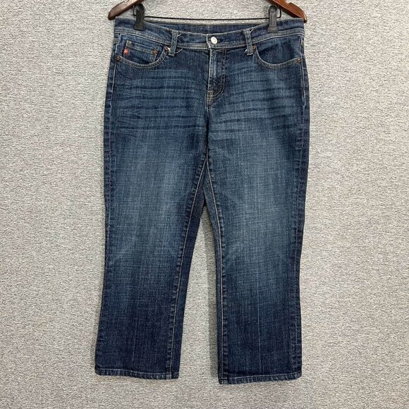 Seven7 Jeans Women 32 Blue Cropped Medium Wash Mid Rise Denim Cotton Casual - Picture 15 of 16